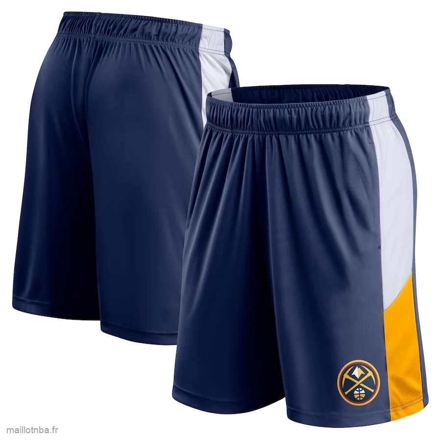 Pantalon Denver Nuggets Fanatics Branded Navy Champion Rush Practice Performance Shorts